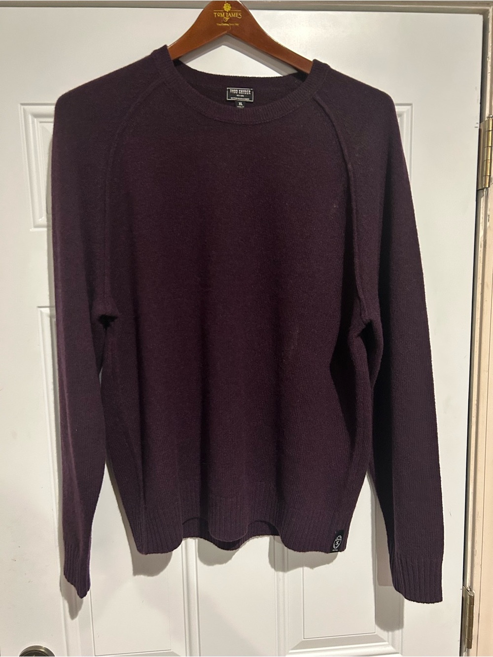 NWT Todd Snyder Nomad Cashmere Crewneck Deep Plum XL Retail - $448